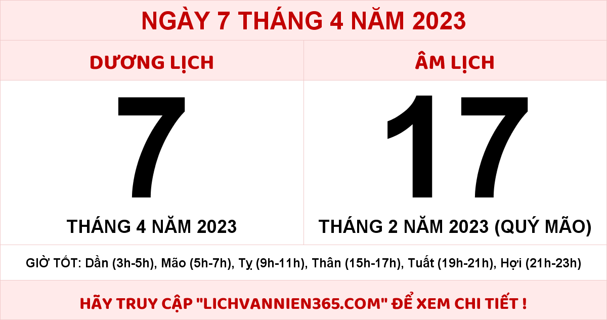 Lịch Âm - Âm Lịch - Lịch âm hôm nay - Lịch âm dương 2023