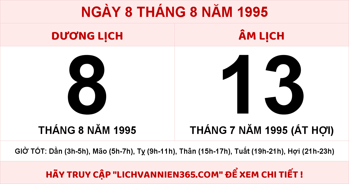 L ch m 8 8 m L ch H m Nay 8 8 1995 Ch nh X c Nh t l-ch-m-8-8-m-l-ch-h-m-nay-8-8-1995-ch-nh-x-c-nh-t
