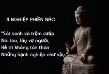 Đức Phật Dạy về 4 Nghiệp Gây Ra Phiền Não và 6 Nguyên Nhân Phung Phí Tài Sản