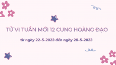 Tử Vi Tuần Mới của 12 Cung Hoàng Đạo từ ngày 22-5-2023 đến ngày 28-5-2023