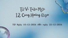 Tử Vi Tuần Mới 12 Cung Hoàng Đạo Từ Ngày 16-12-2024 đến ngày 22-12-2024 