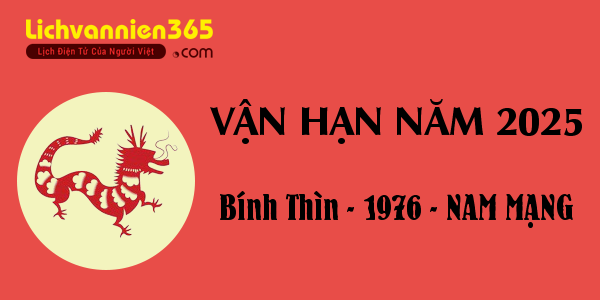 Xem vận hạn năm 2025 cho người tuổi Bính Thìn 1976, nam mạng