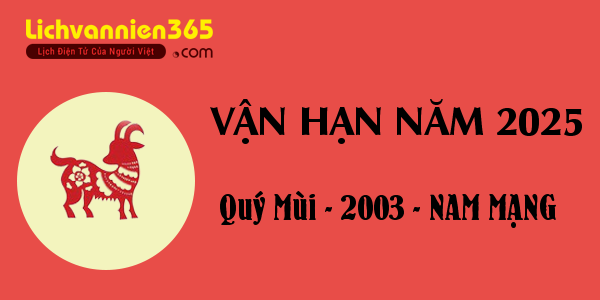 Xem vận hạn năm 2025 cho người tuổi Quý Mùi 2003, nam mạng