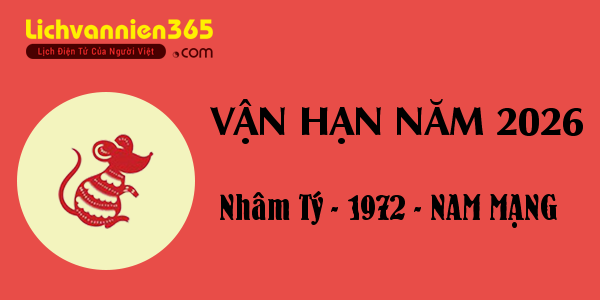 Xem vận hạn năm 2026 cho người tuổi Nhâm Tý 1972, nam mạng