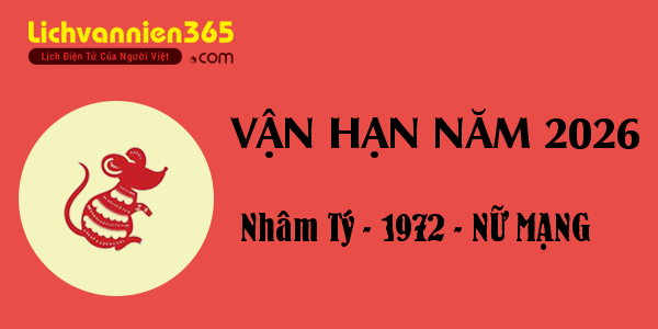 Xem vận hạn năm 2026 cho người tuổi Nhâm Tý 1972, nữ mạng