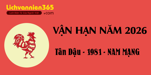 Xem vận hạn năm 2026 cho người tuổi Tân Dậu 1981, nam mạng